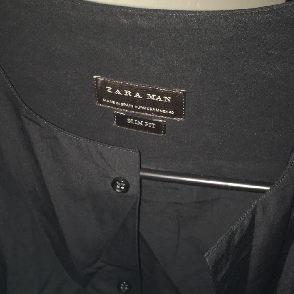 Men’s Zara mandarin button up shirt